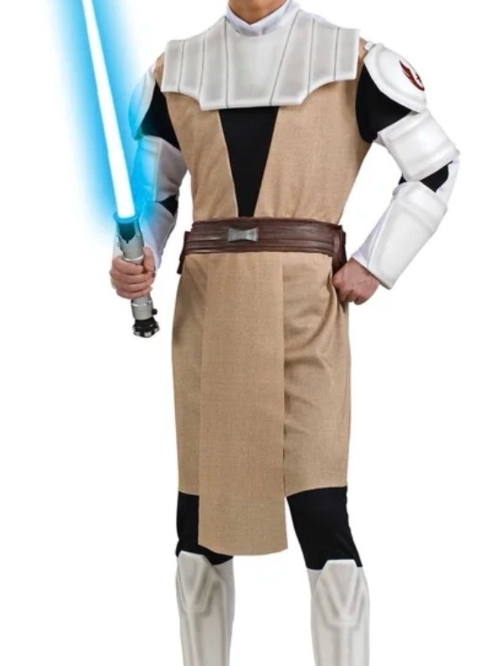 Star Wars Beige and White Jedi Knight Costume with Brown Belt